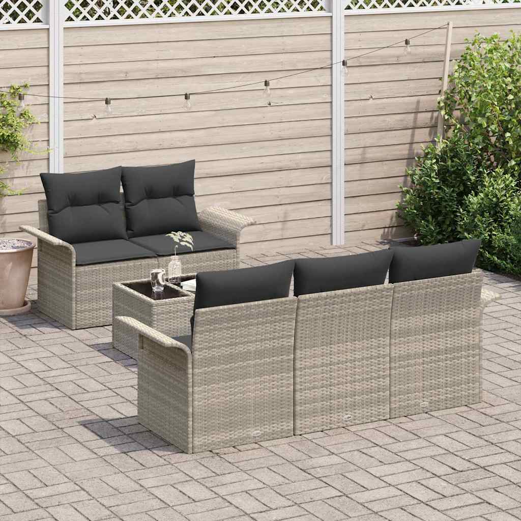 Ensemble De Canapé De Jardin 6 Pc 5-Nombre De Places