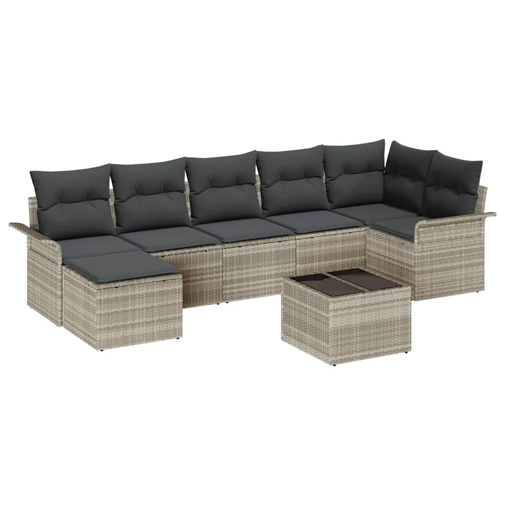 Ensemble De Canapé De Jardin 8 Pc Polyrotin