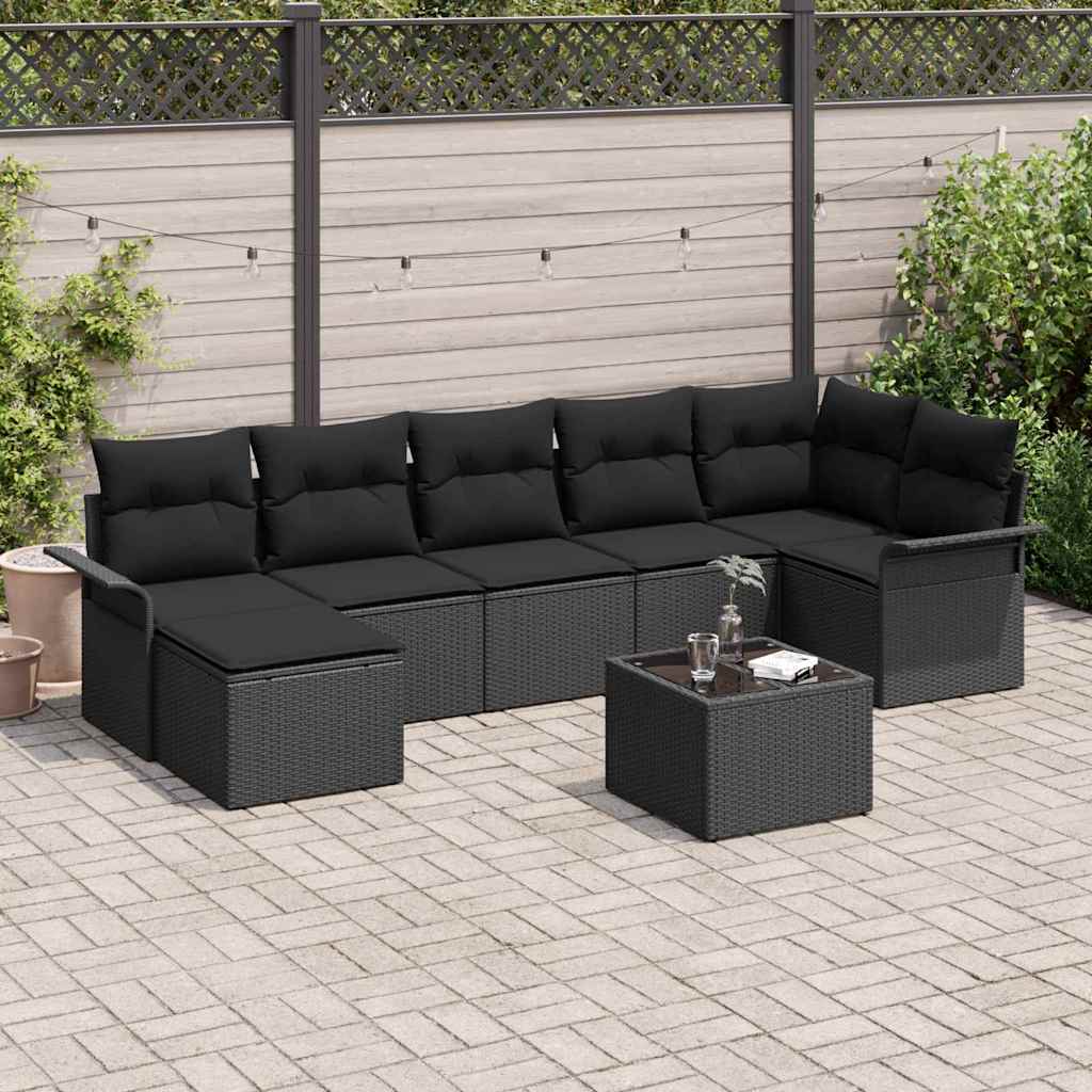 Ensemble De Canapé De Jardin 8 Pc Polyrotin