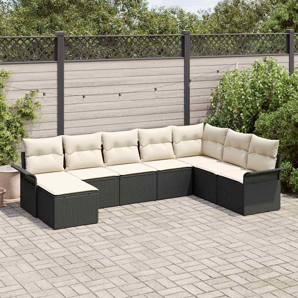 Ensemble De Canapé De Jardin 9 Pc Gris Poly Rotin