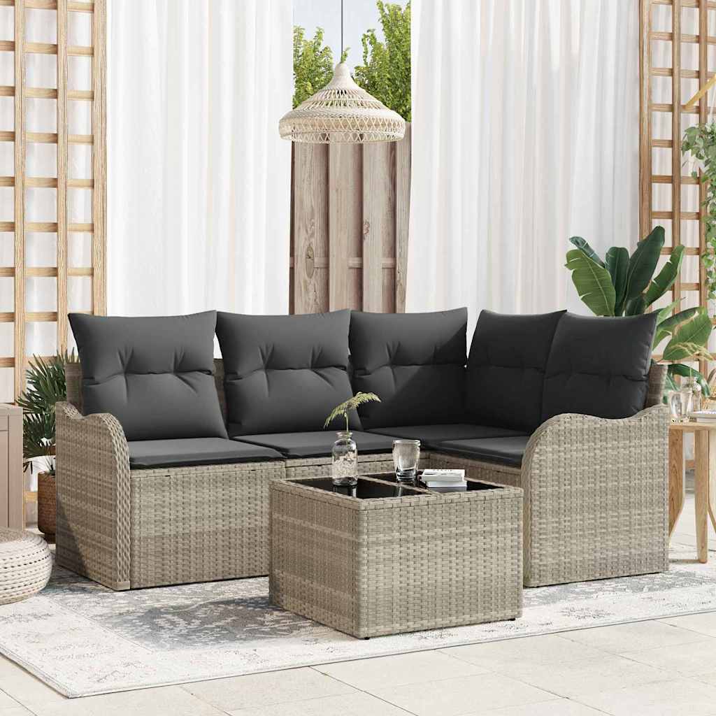 Ensemble De Canapé De Jardin 4 Pc Beige Polyrotin