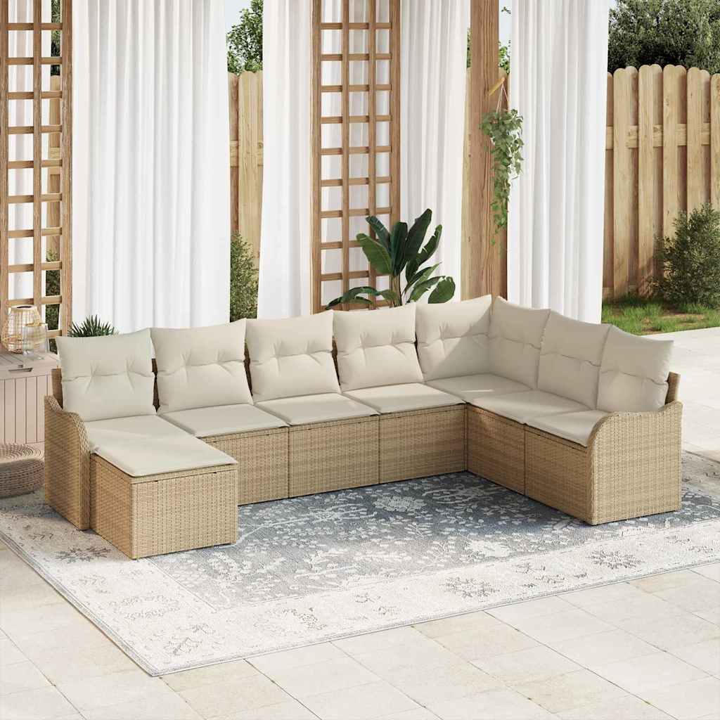Ensemble De Canapé De Jardin 9 Pc Polyrotin
