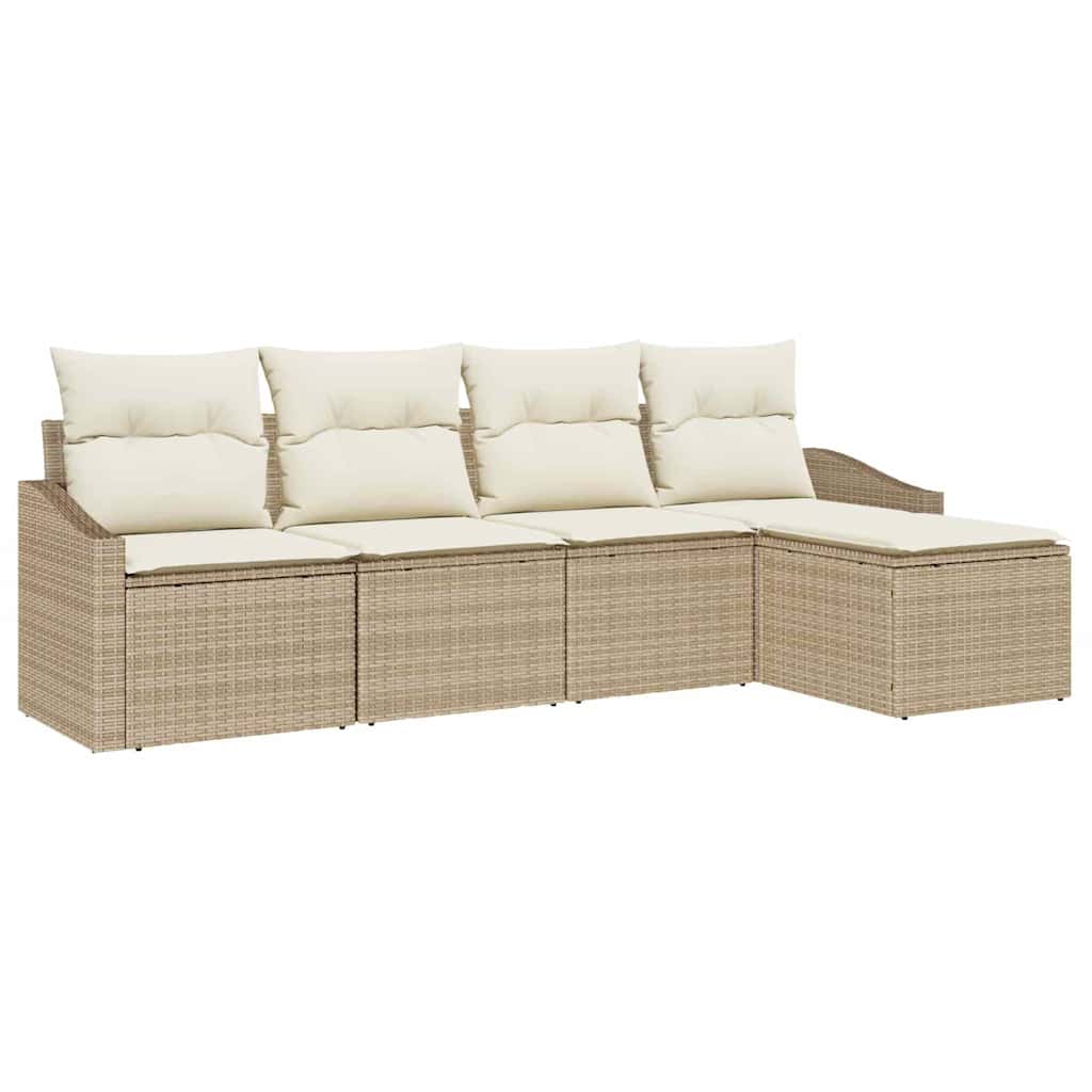 Ensemble De Canapés 5 Pc Beige Et Crème Polyrotin
