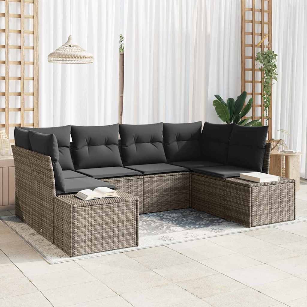 Ensemble De Canapé De Jardin 6 Pc 6-Nombre De Places