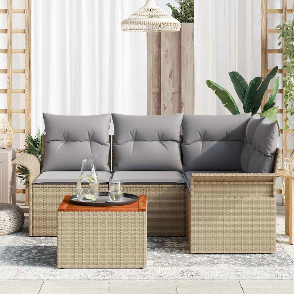 Ensemble De Canapé De Jardin 5 Pièces 4-Nombre De Places
