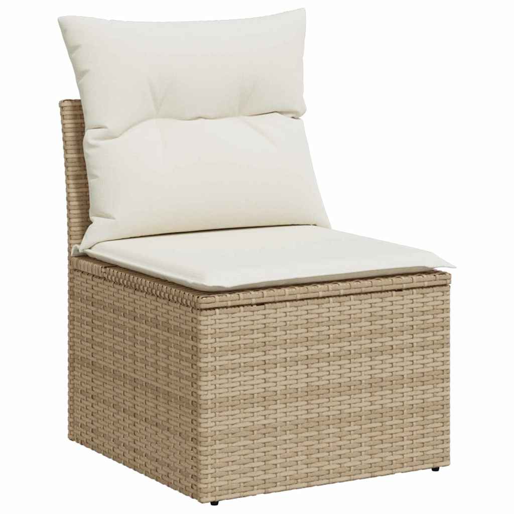 Ensemble De Canapé De Jardin 7 Pc Beige Et Crème Polyrotin