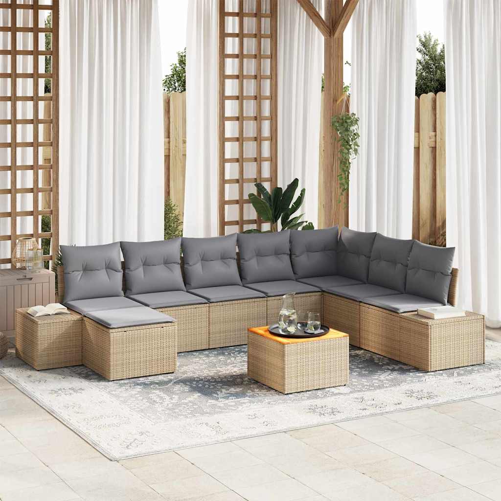 Ensemble De Canapé De Jardin 9 Pc
