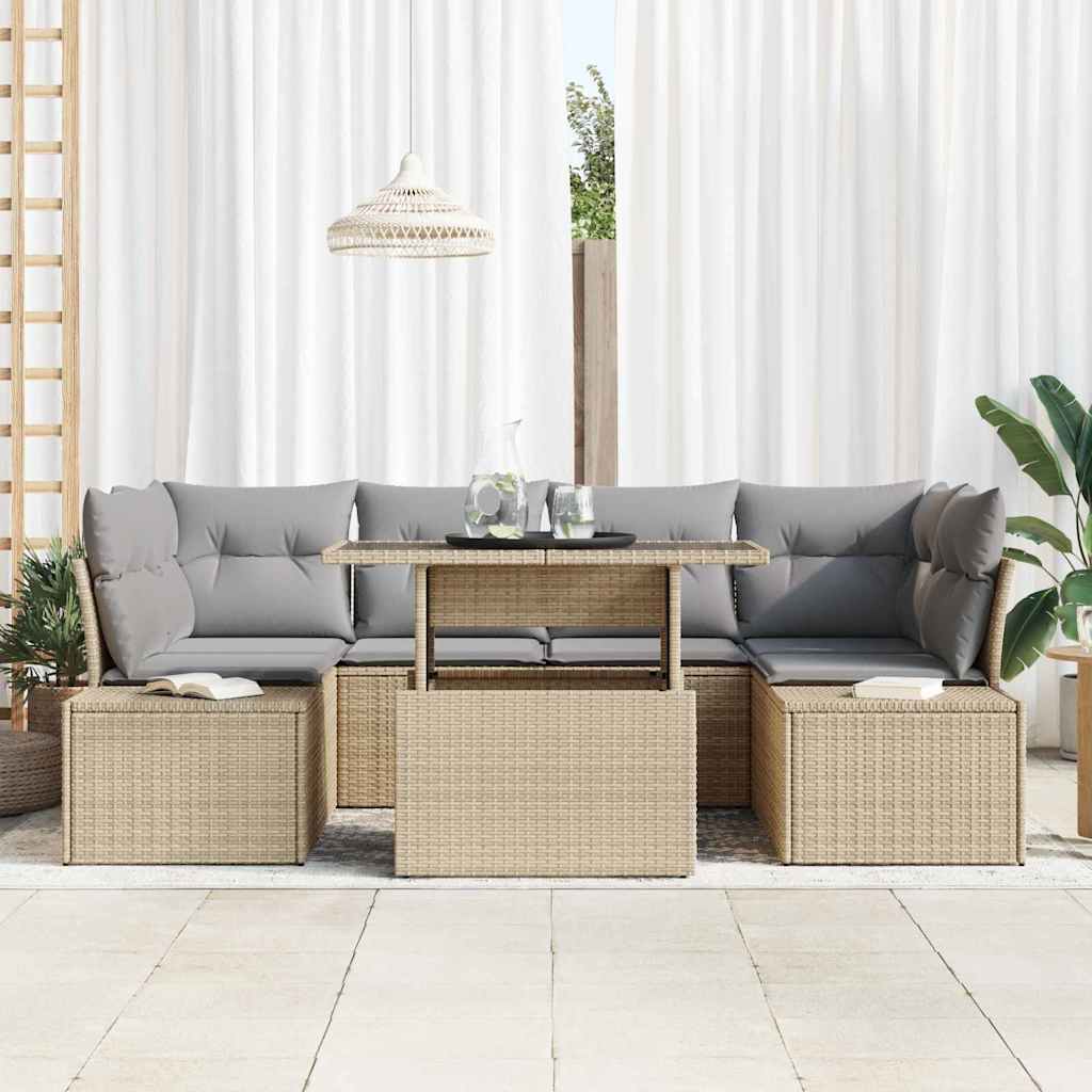 Ensemble De Canapé De Jardin 7 Pc