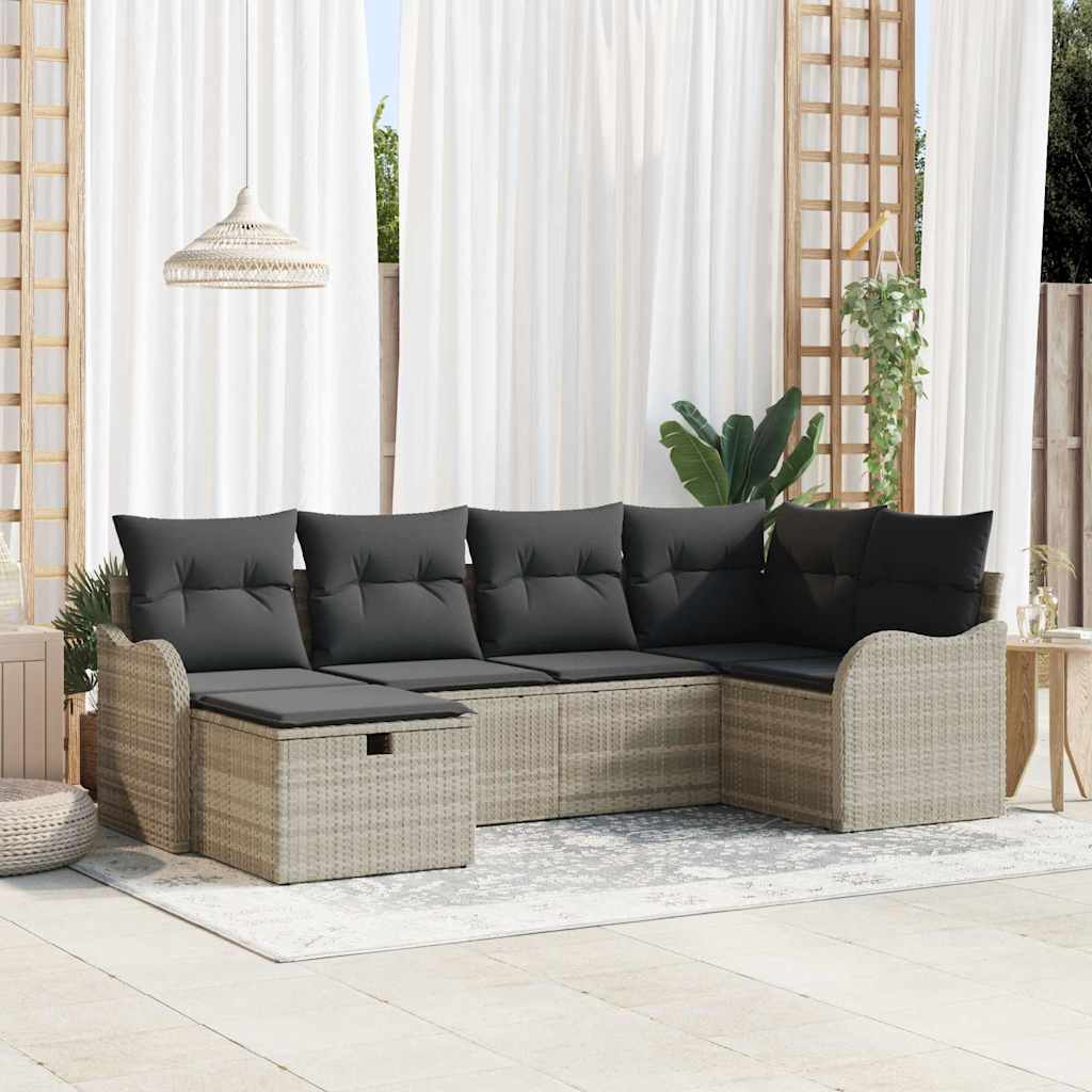 Ensemble De Canapé De Jardin 6 Pc 6-Nombre De Places
