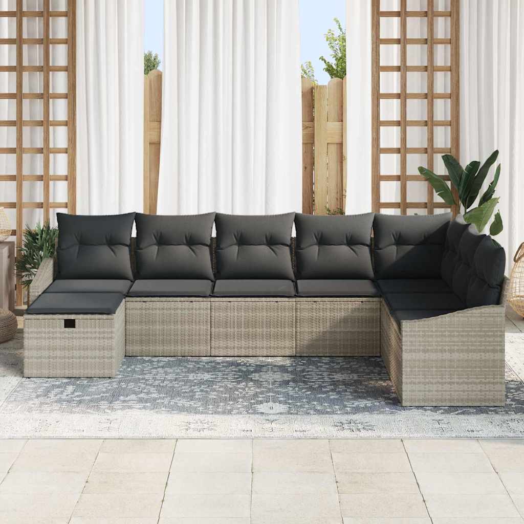 Ensemble De Canapé De Jardin 8 Pc Polyrotin