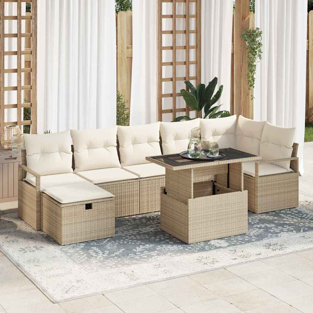 Ensemble De Canapé De Jardin 8 Pc Polyrotin