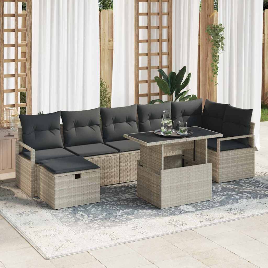 Ensemble De Canapé De Jardin 8 Pc Polyrotin