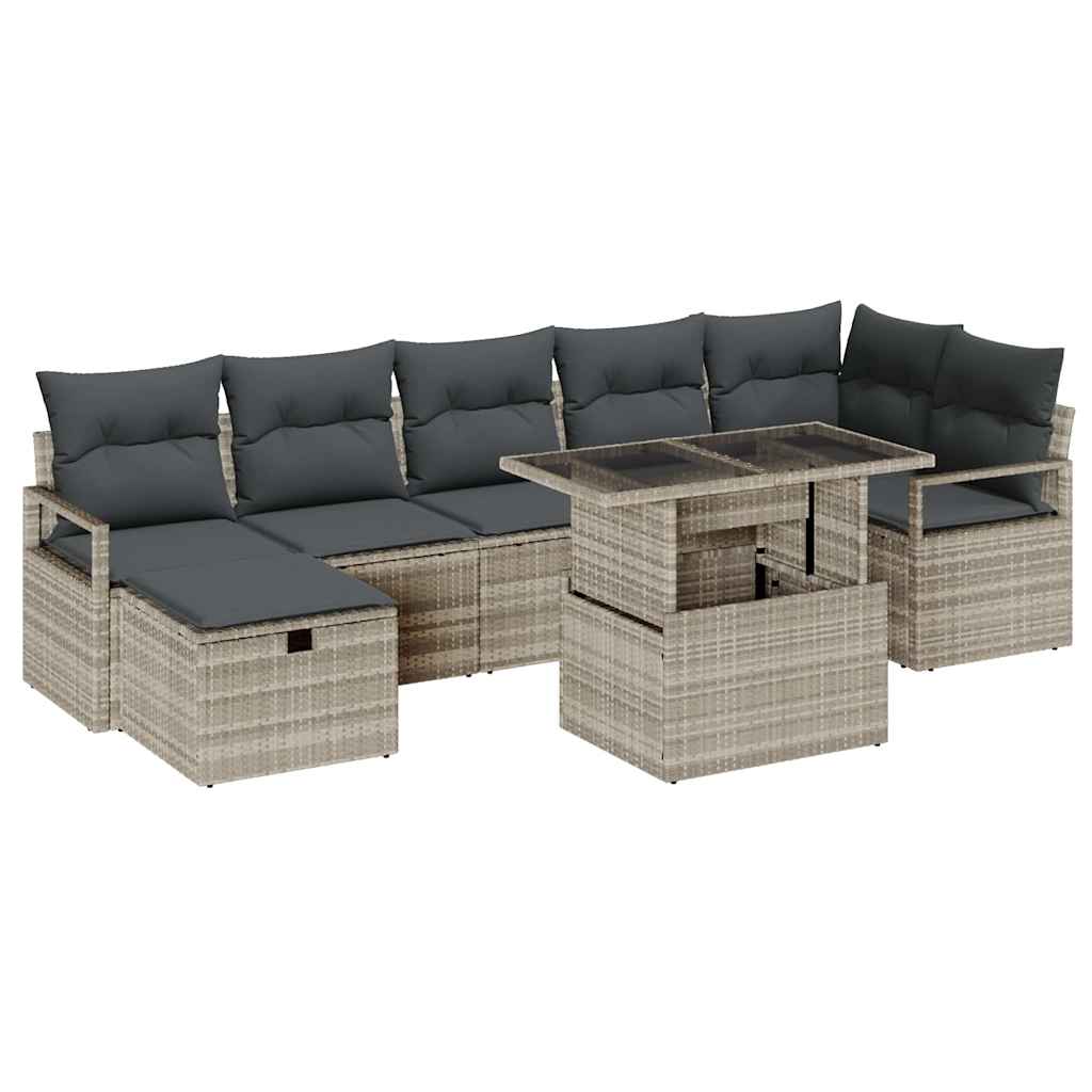 Ensemble De Canapé De Jardin 8 Pc Polyrotin
