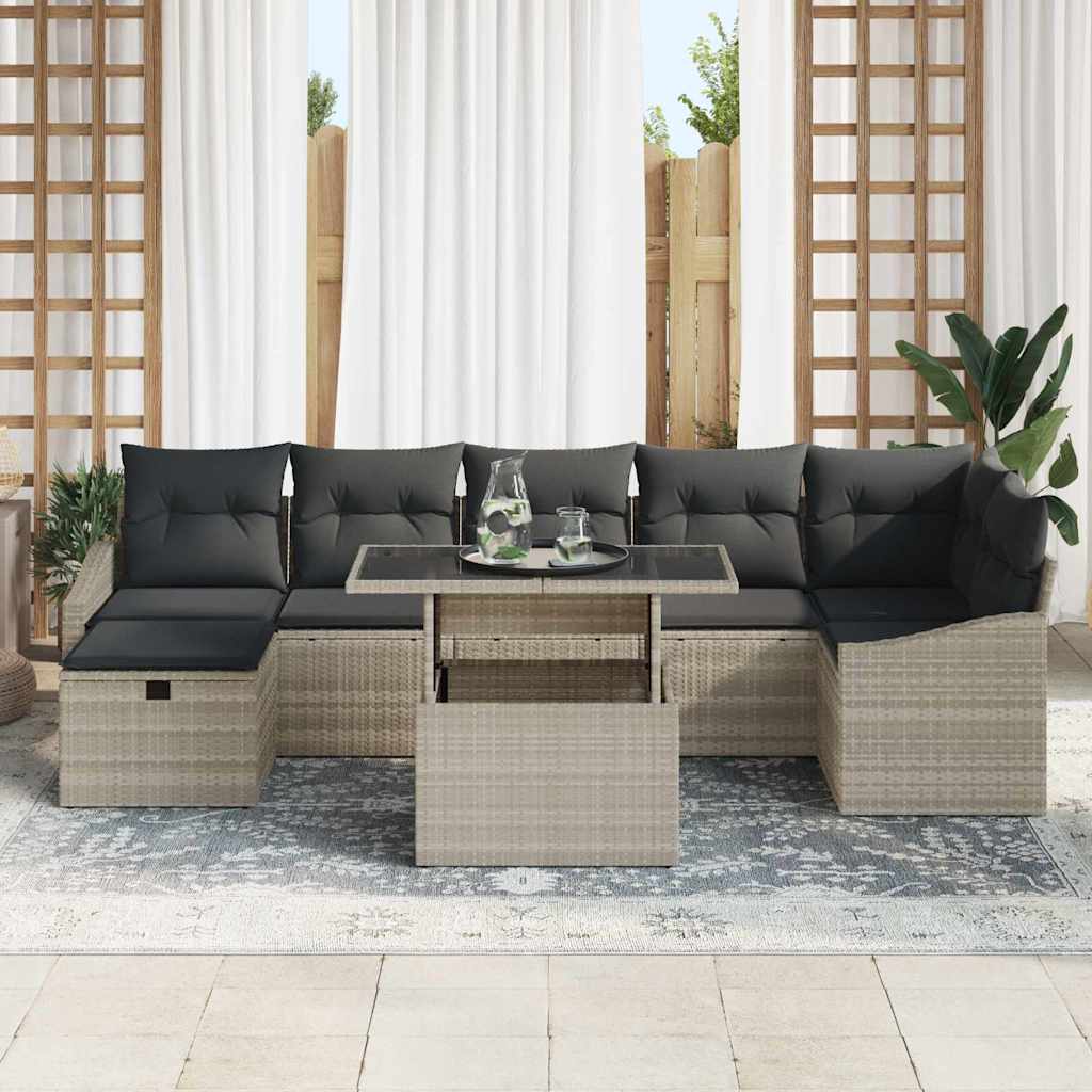 Ensemble De Canapé De Jardin 8 Pc Polyrotin