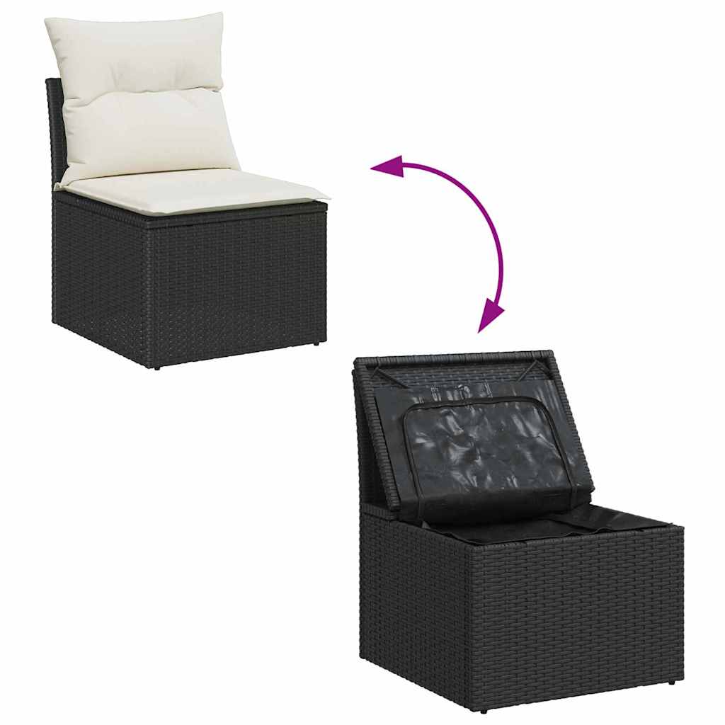 Ensemble De Canapé De Jardin 7 Pc Poly Rotin