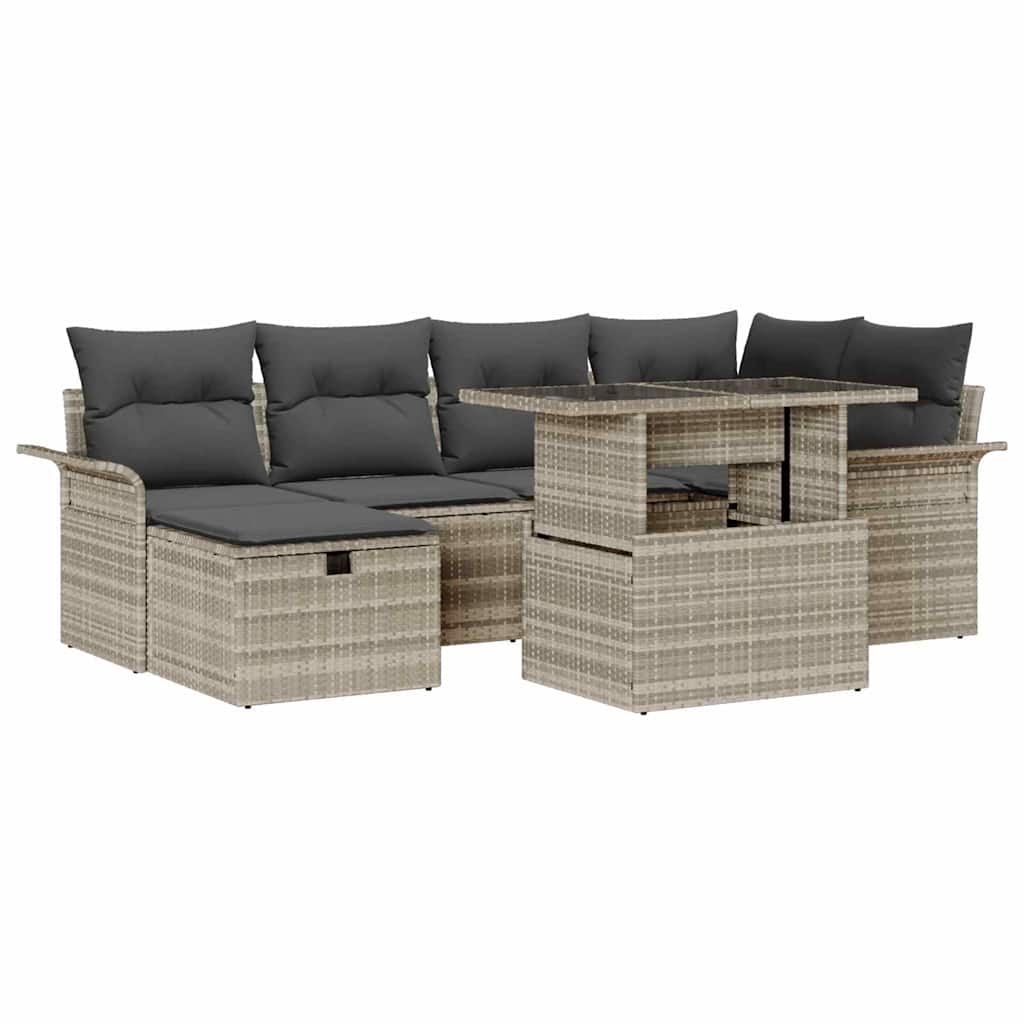 Ensemble De Canapé De Jardin 7 Pc Polyrotin