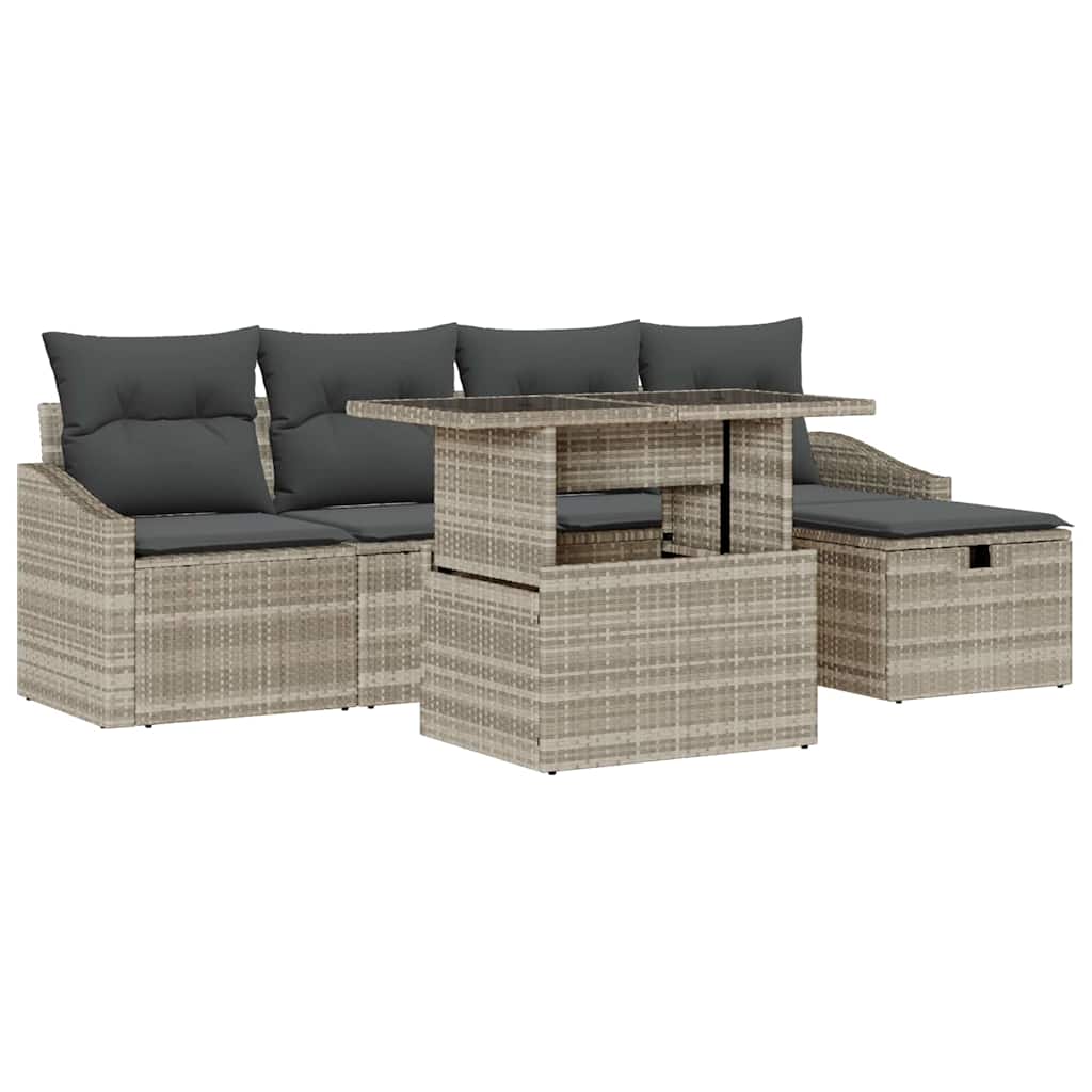 Ensemble De Canapé De Jardin 6 Pc Polyrotin