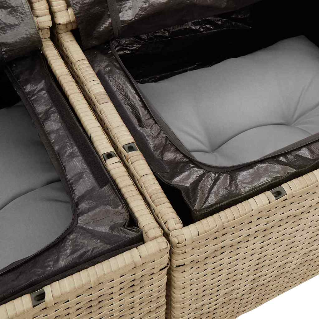 Ensemble De Canapé De Jardin 9 Pc Polyrotin