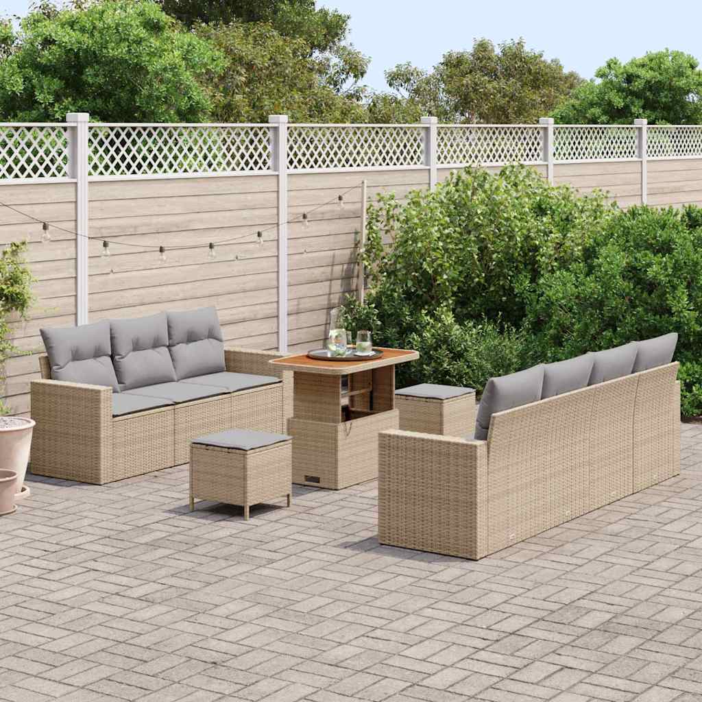 Ensemble De Canapé De Jardin 10 Pc 7-Nombre De Places
