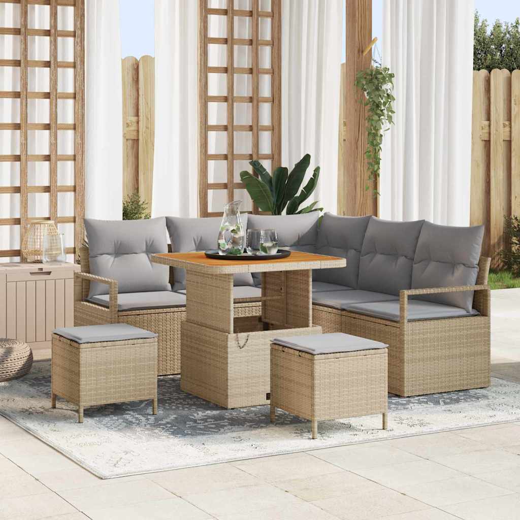 Ensemble De Canapé De Jardin 8 Pc 7-Nombre De Places