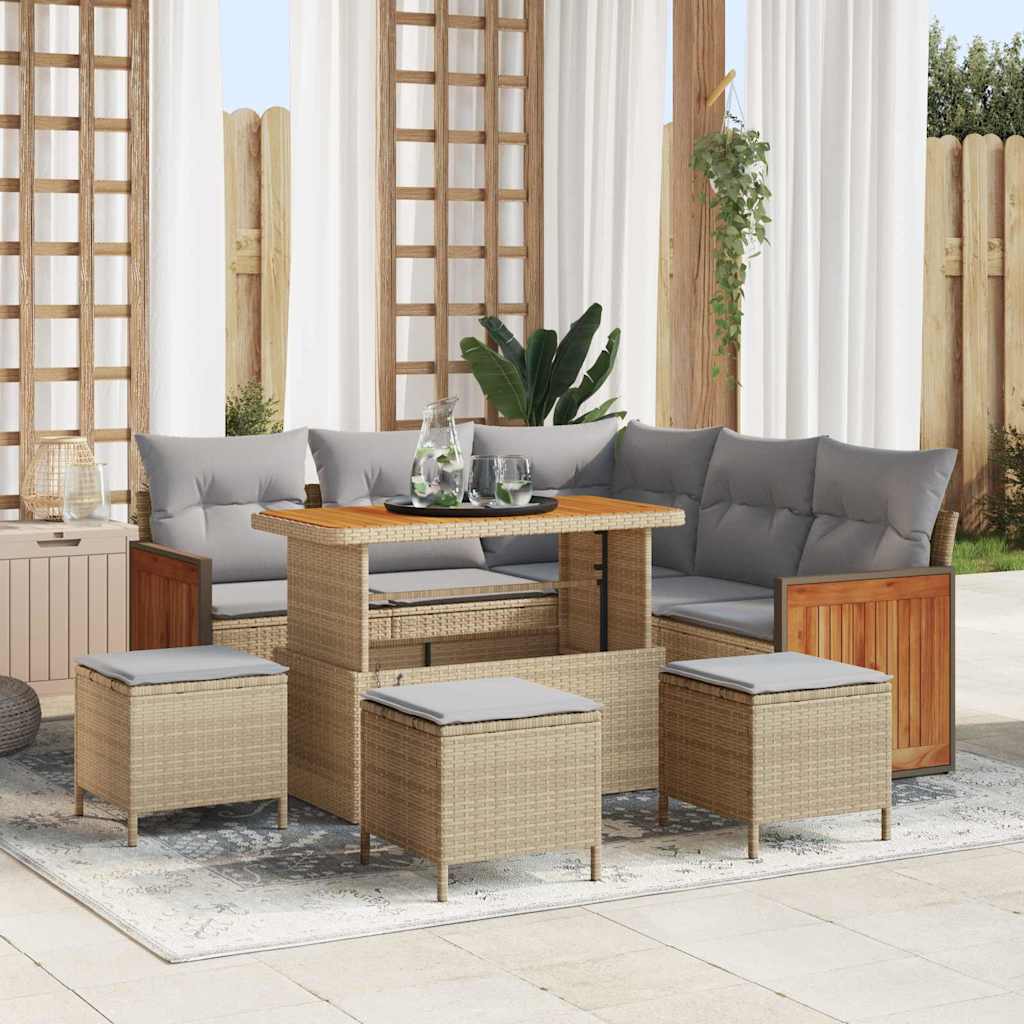 Ensemble De Canapé De Jardin 9 Pc 7-Nombre De Places