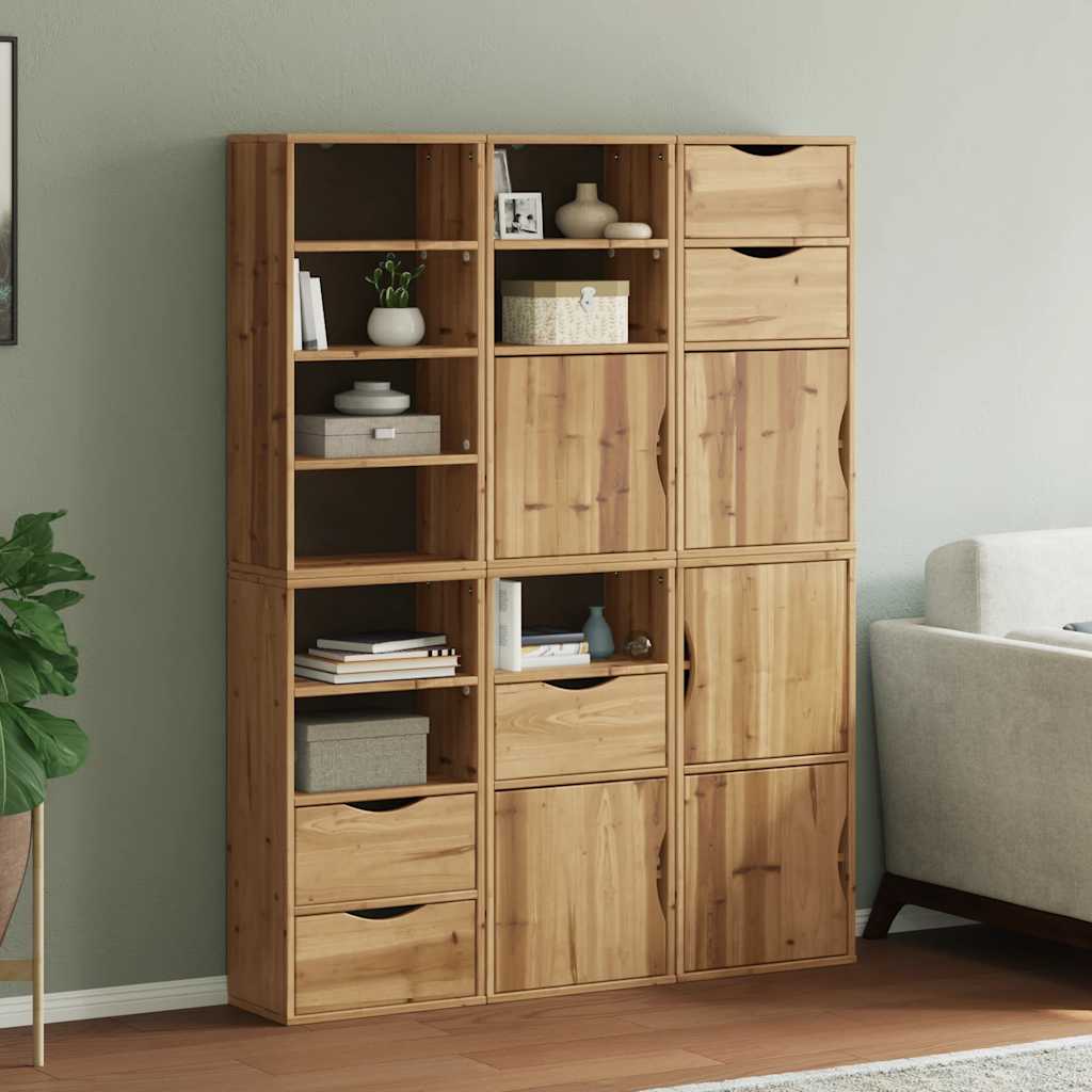 Armoires Latérales 5 Pcs Odda 40X24X79 Cm Bois Massif Pin