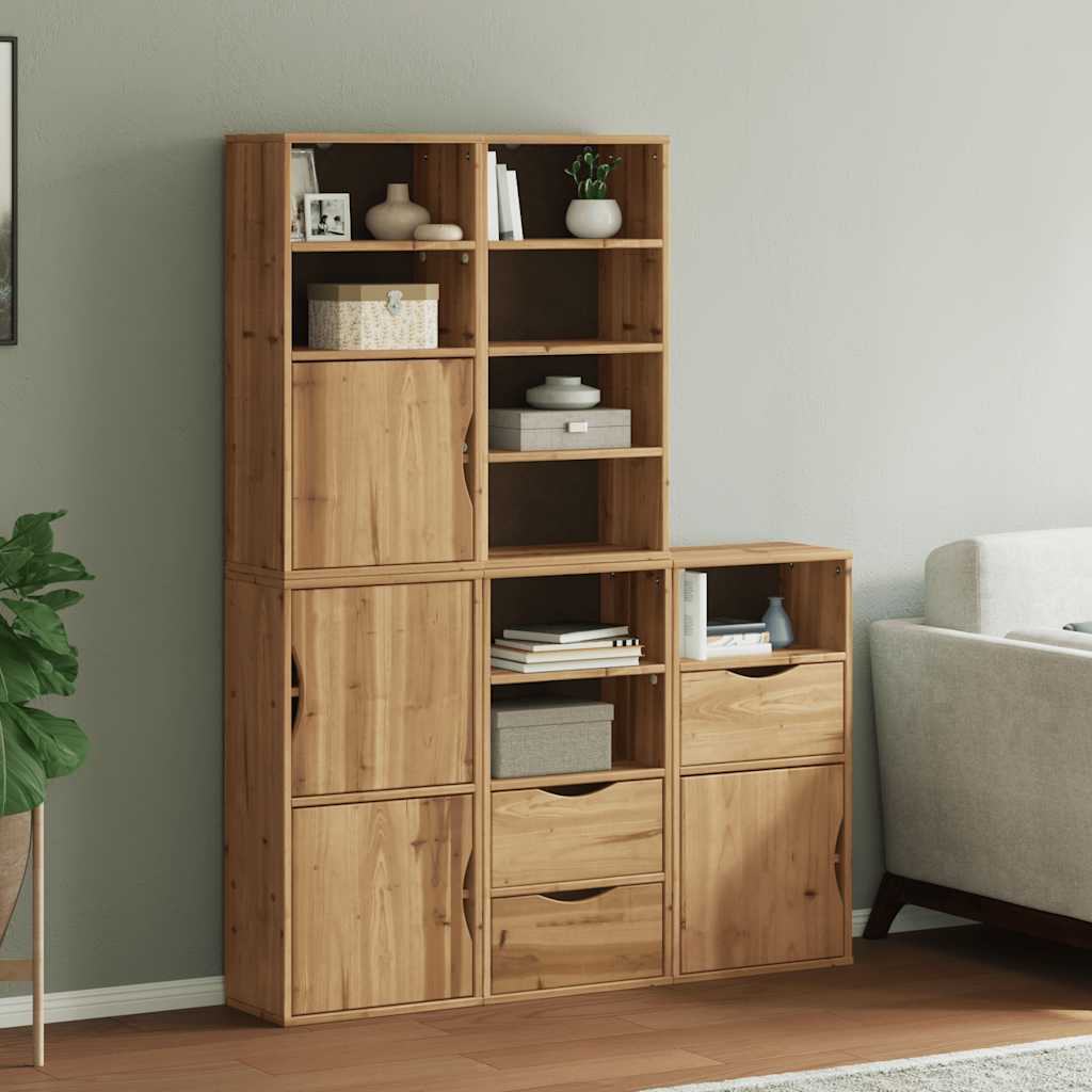 Armoires Latérales 5 Pcs Odda 40X24X79 Cm Bois Massif Pin