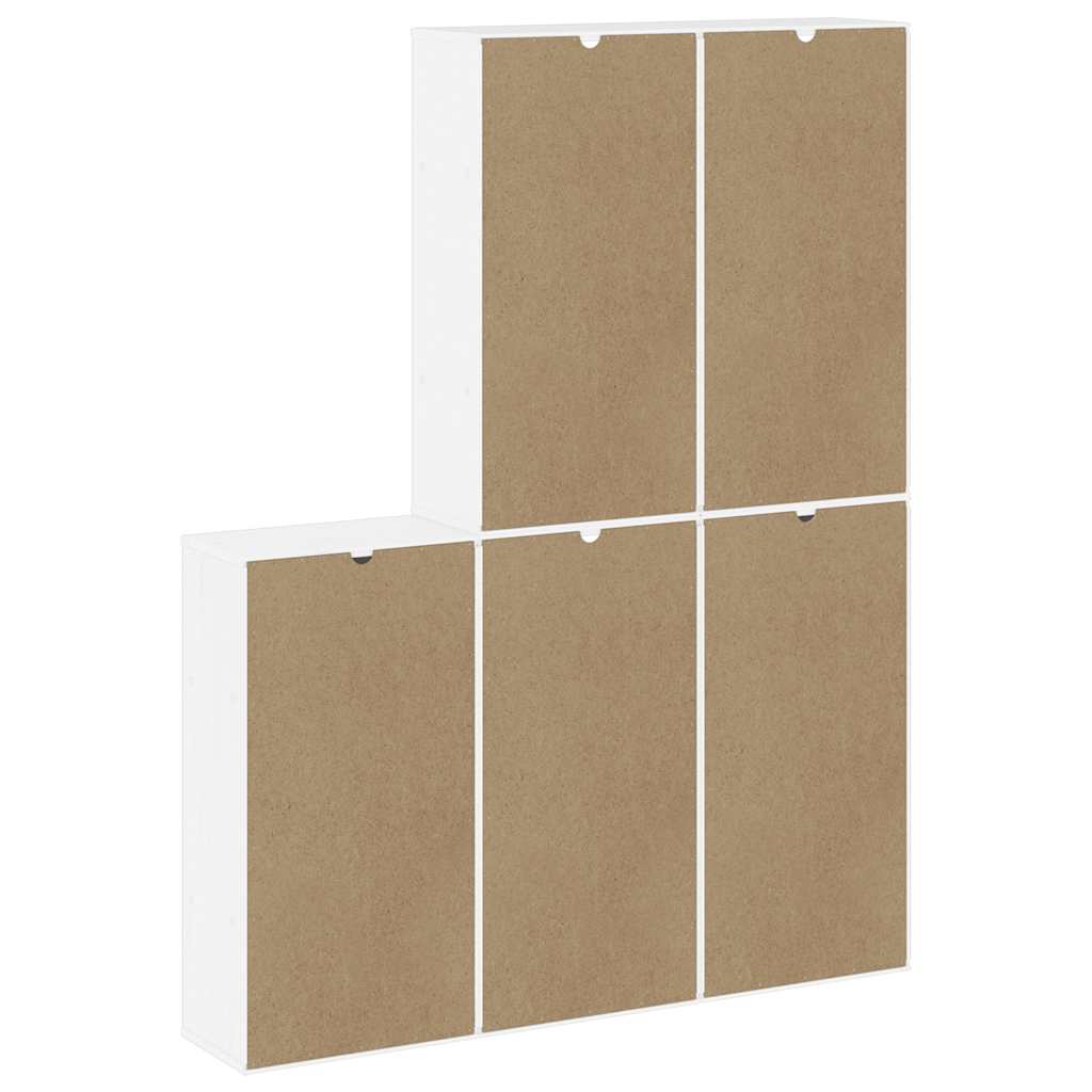 Armoires Latérales 5 Pcs Odda 40X24X79 Cm Bois Massif Pin