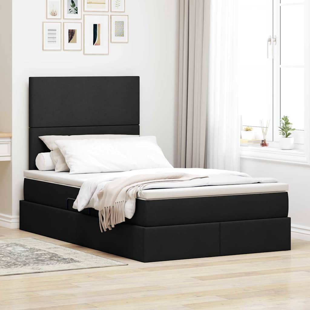 Lit De Rangement Led Avec Matelas Tissu
