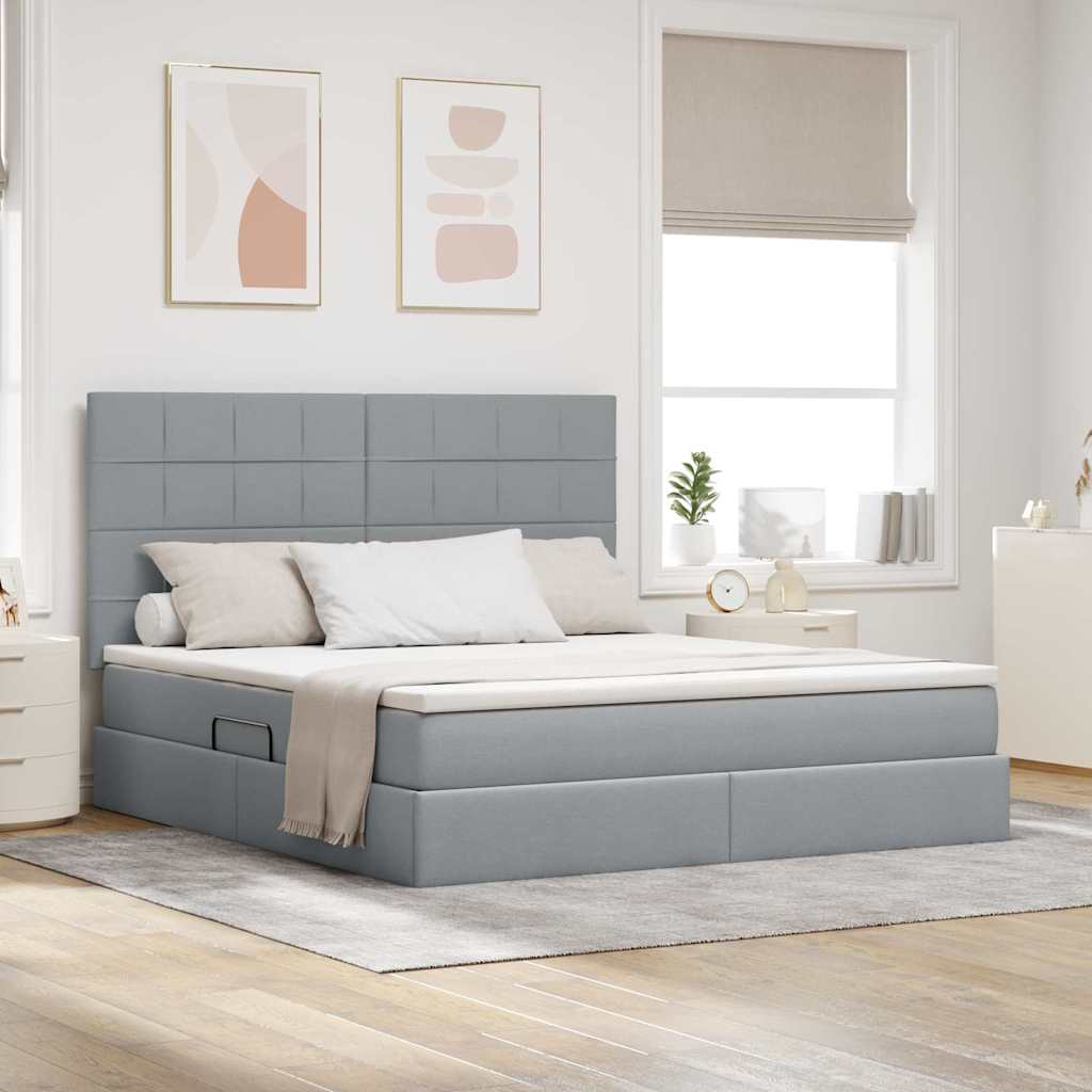 Lit De Rangement Led Avec Matelas Tissu