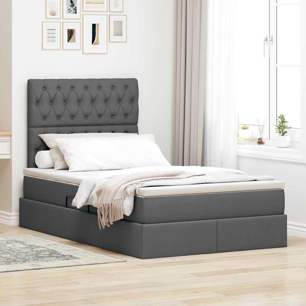 Lit De Rangement Led Avec Matelas Tissu