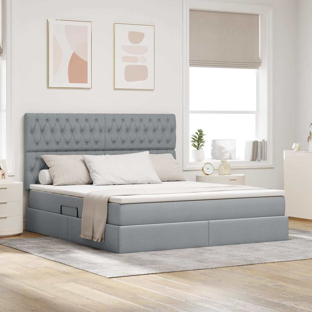Lit De Rangement Led Avec Matelas Tissu