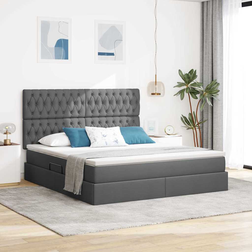 Lit De Rangement Led Avec Matelas Tissu