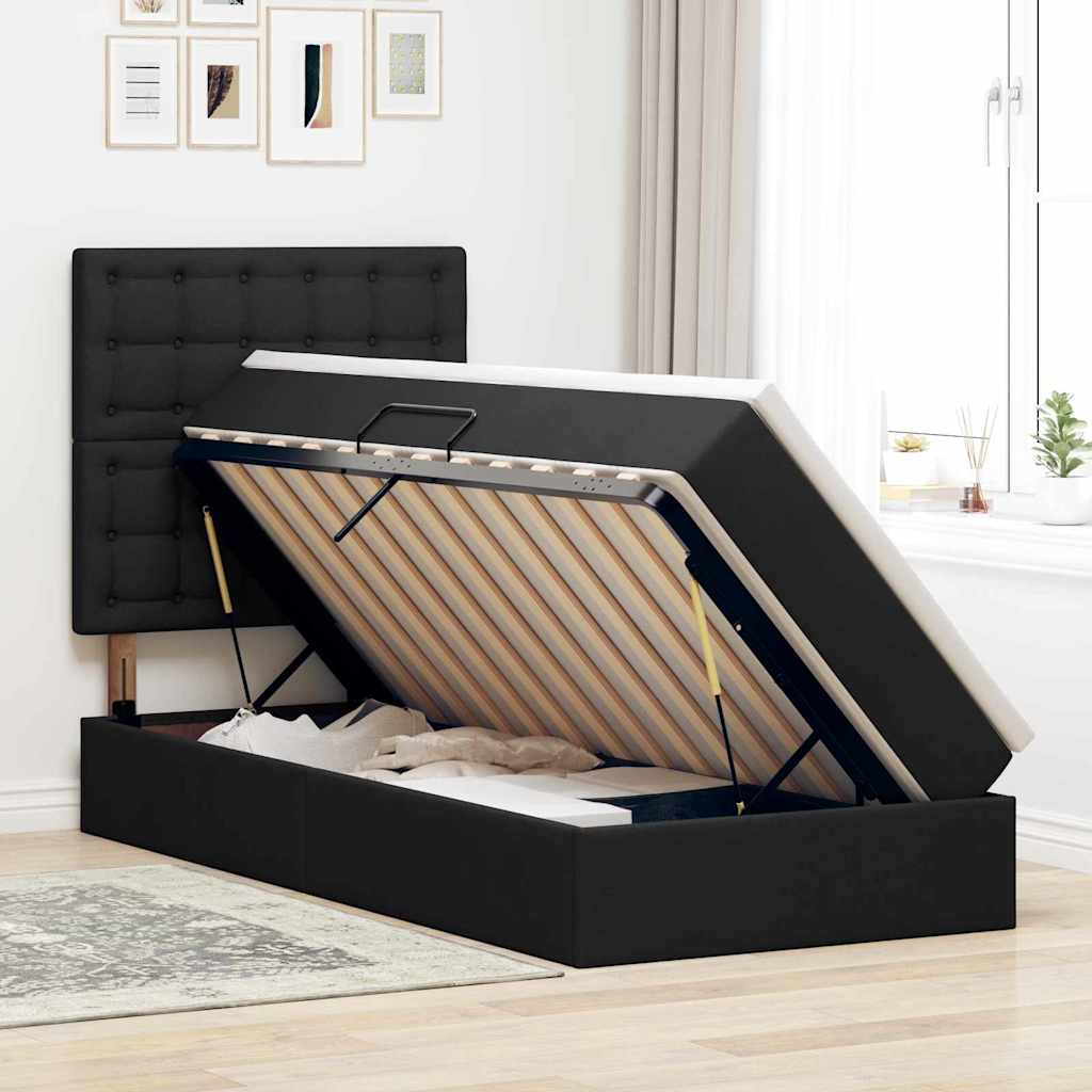 Lit De Rangement Led Avec Matelas Tissu