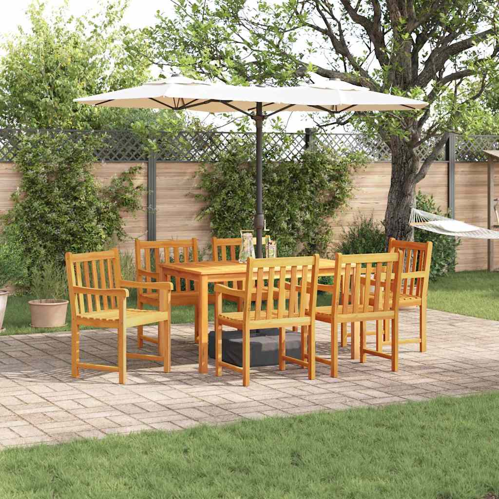 Ensemble De Salle À Manger Pour Jardin 7 Pc Marron
