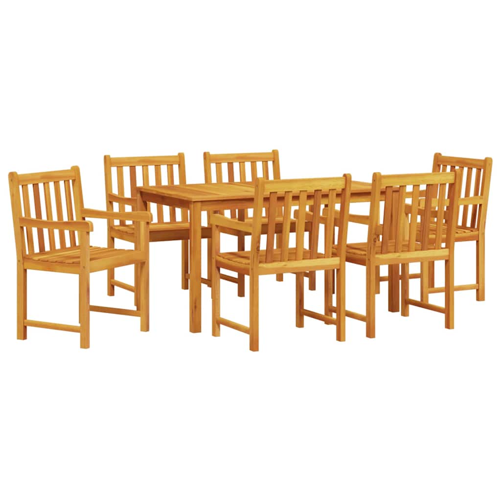 Ensemble De Salle À Manger Pour Jardin 7 Pc Marron