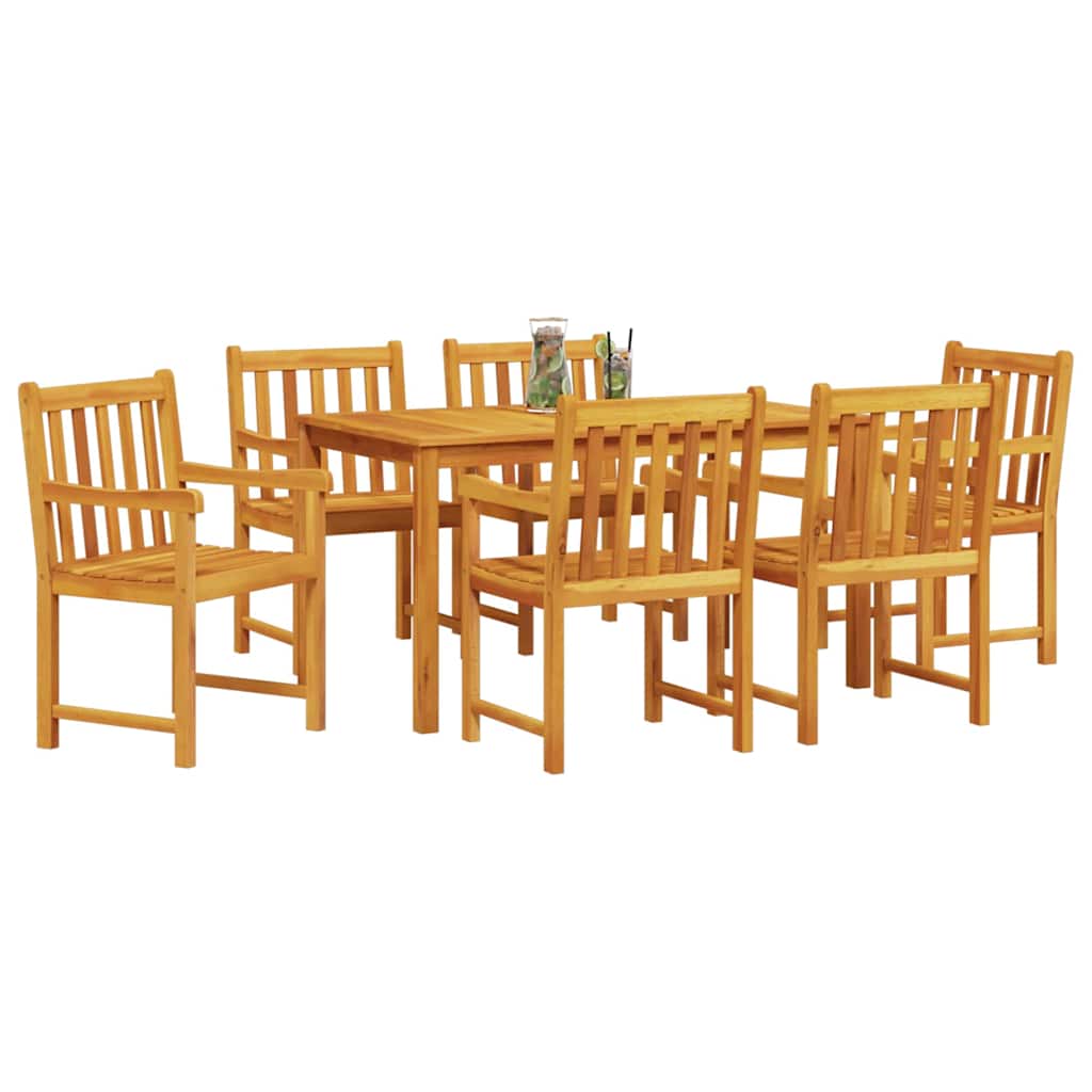 Ensemble De Salle À Manger Pour Jardin 7 Pc Marron