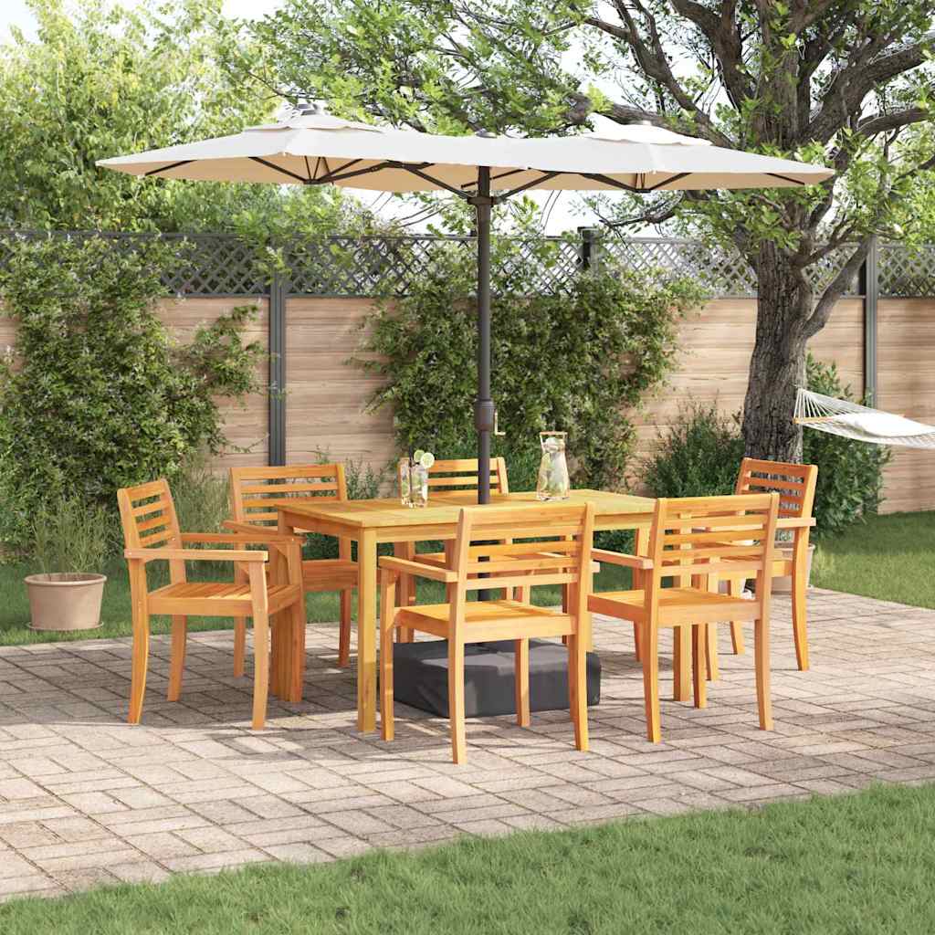 Ensemble De Salle À Manger Pour Jardin 5 Pc Marron