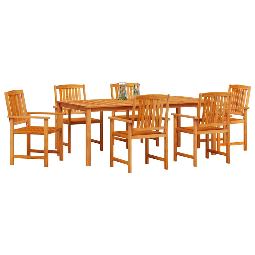 Ensemble De Salle À Manger Pour Jardin 7 Pc Marron
