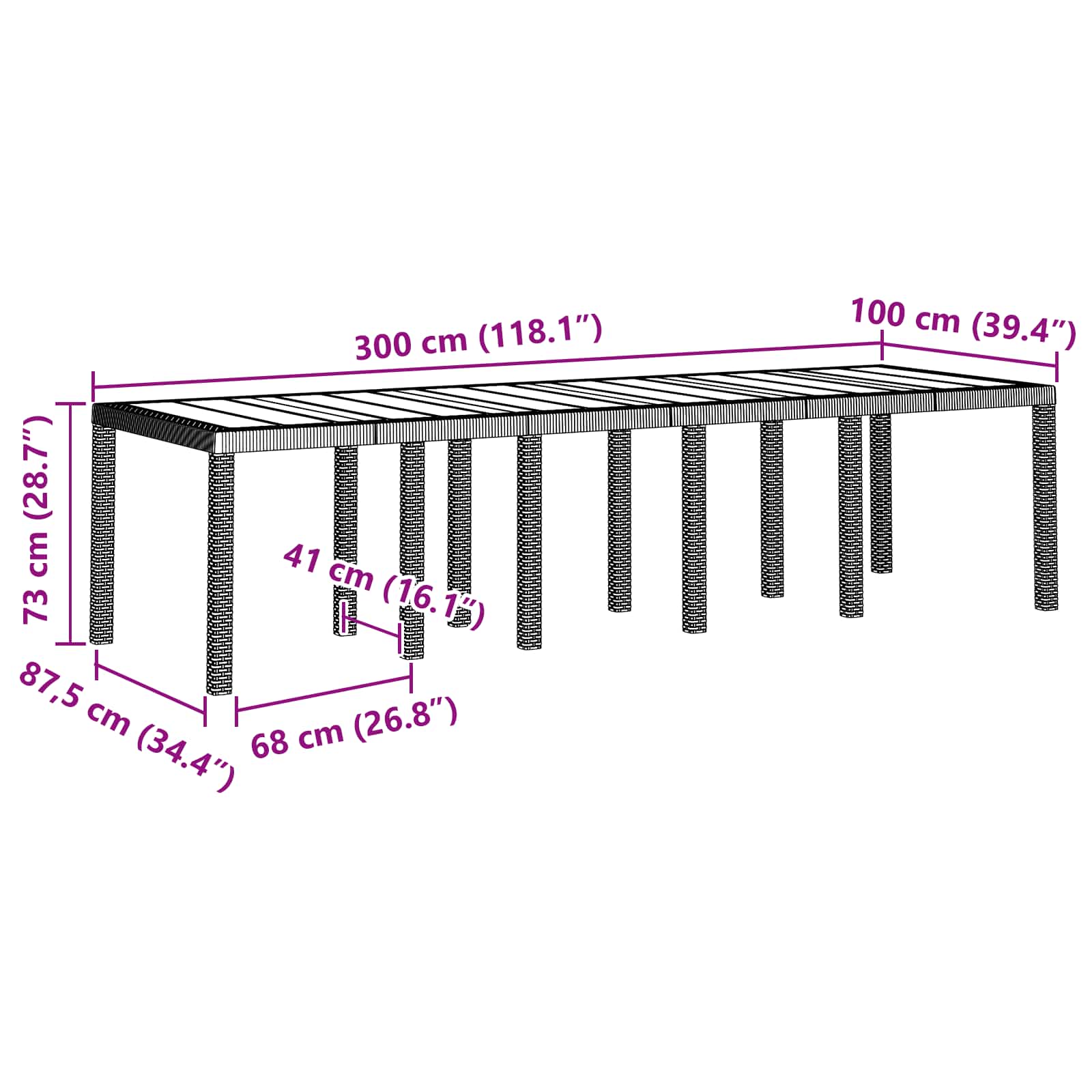 Ensemble De Salle À Manger Pour Jardin 13 Pc