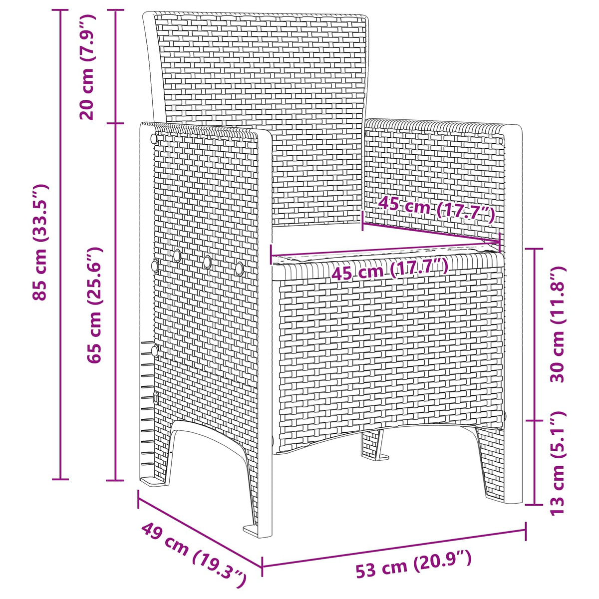 Ensemble De Salle À Manger Pour Jardin 13 Pc