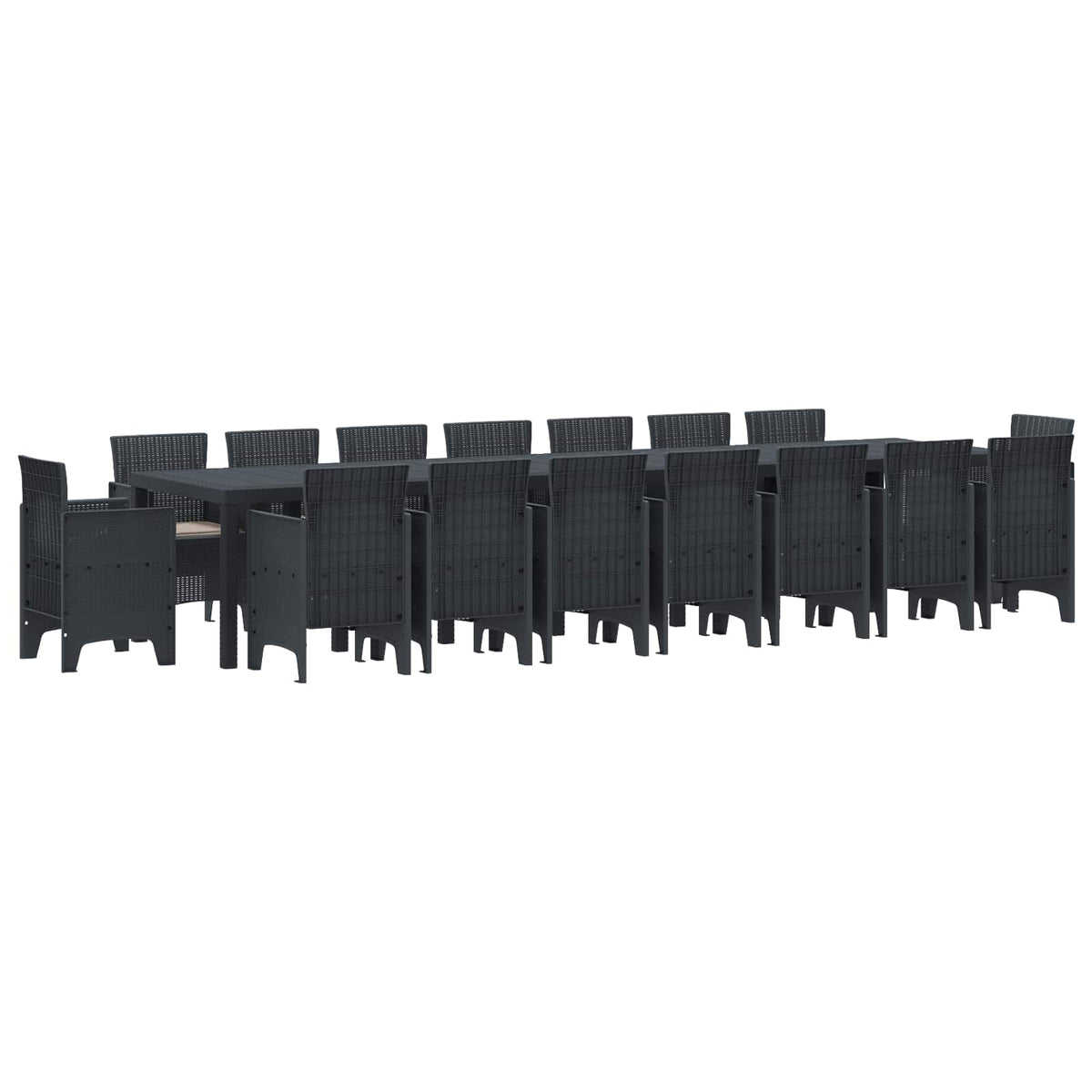 Ensemble De Salle À Manger De Jardin Avec Coussins 17 Pc Pp