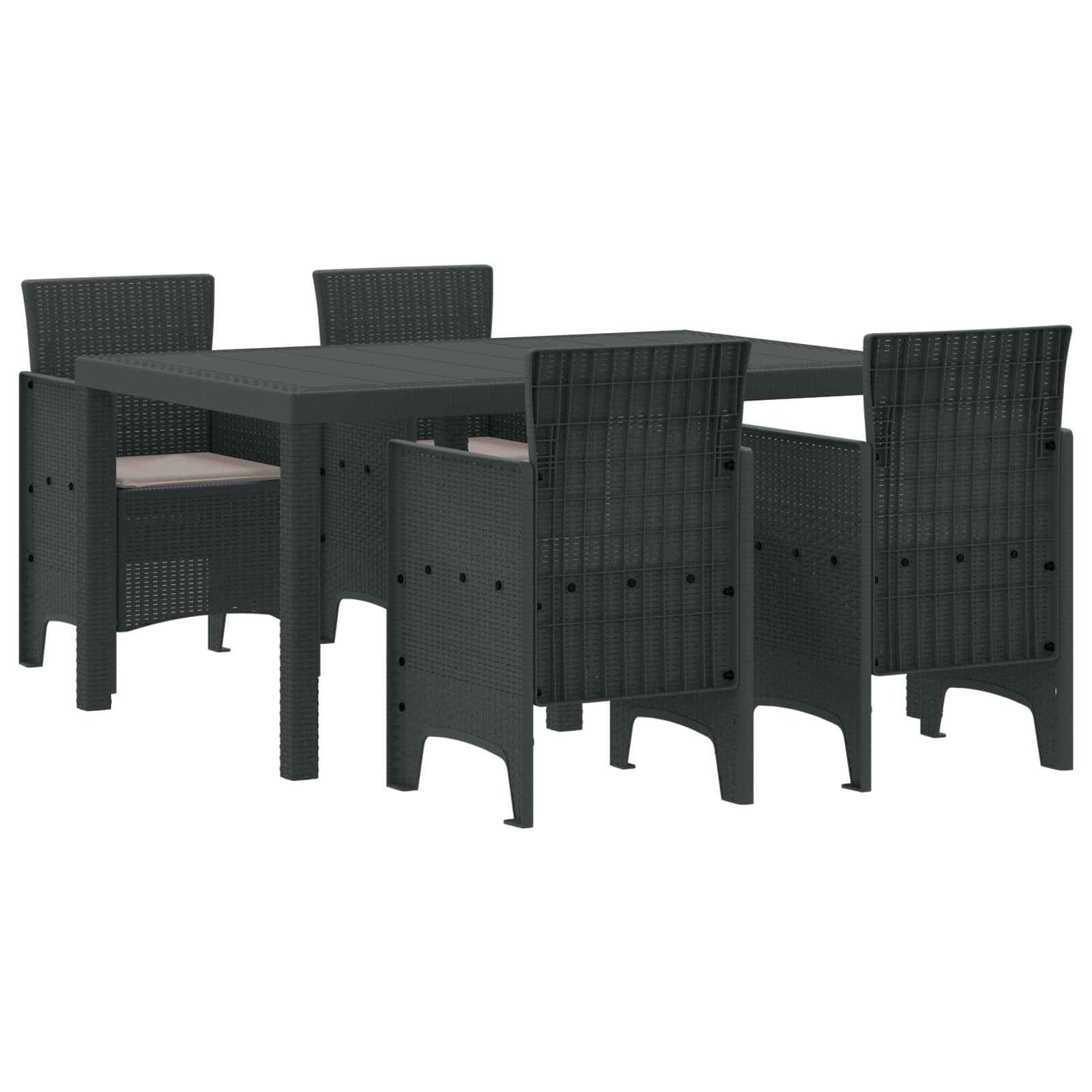 Ensemble De Salle À Manger Pour Jardin 5 Pc