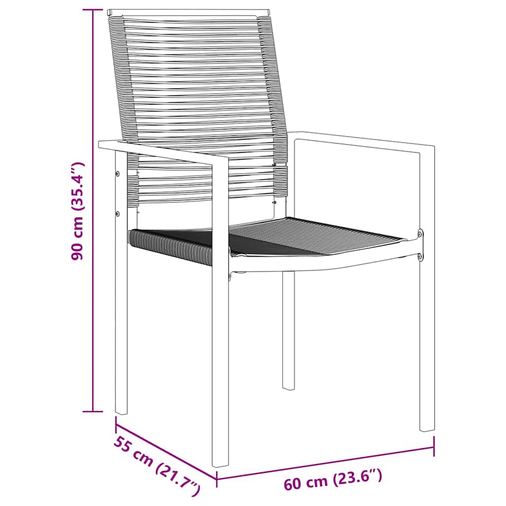 Ensemble De Salle À Manger Pour Jardin 5 Pc Noir