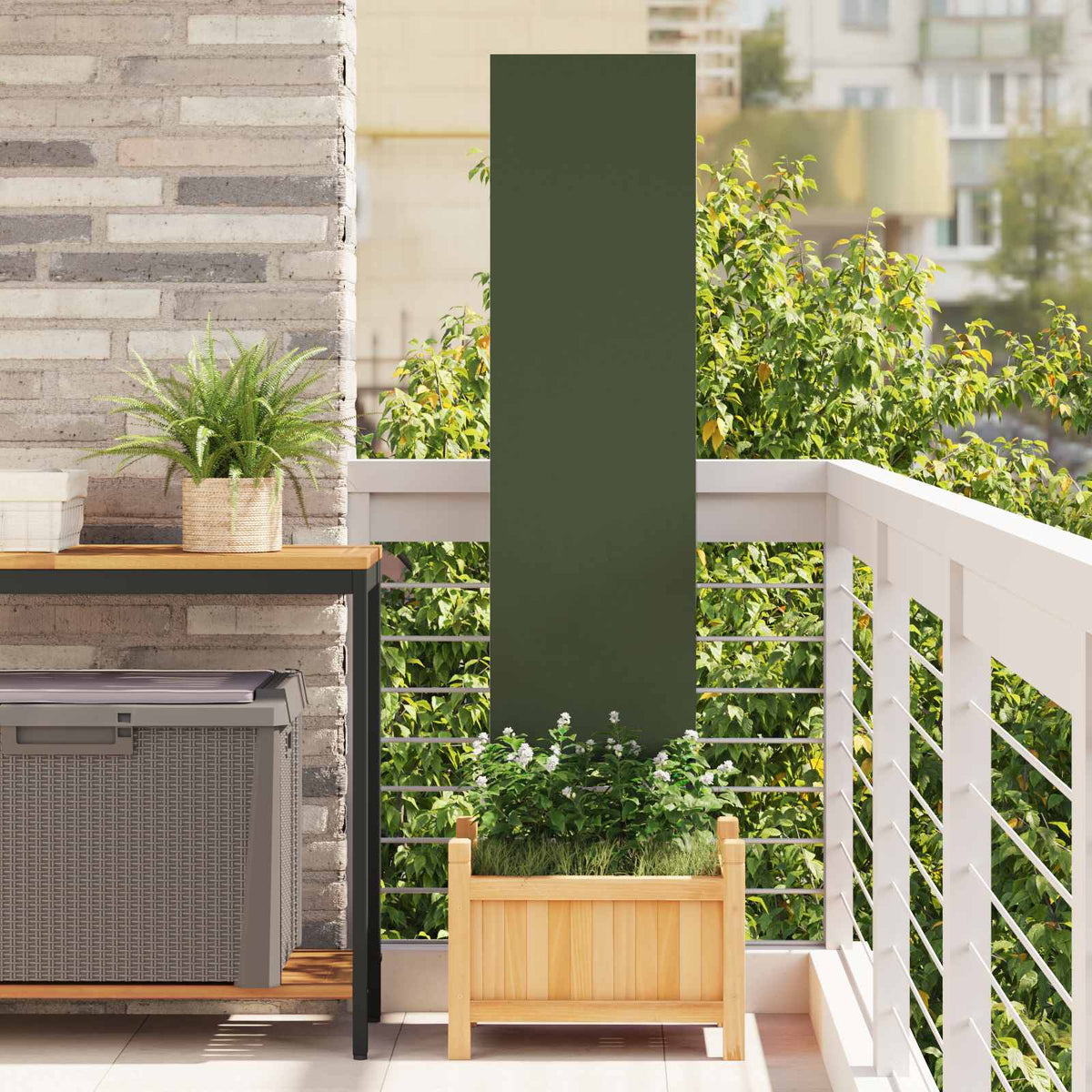 Écran De Confidentialité De Jardin Fretwork Argenté