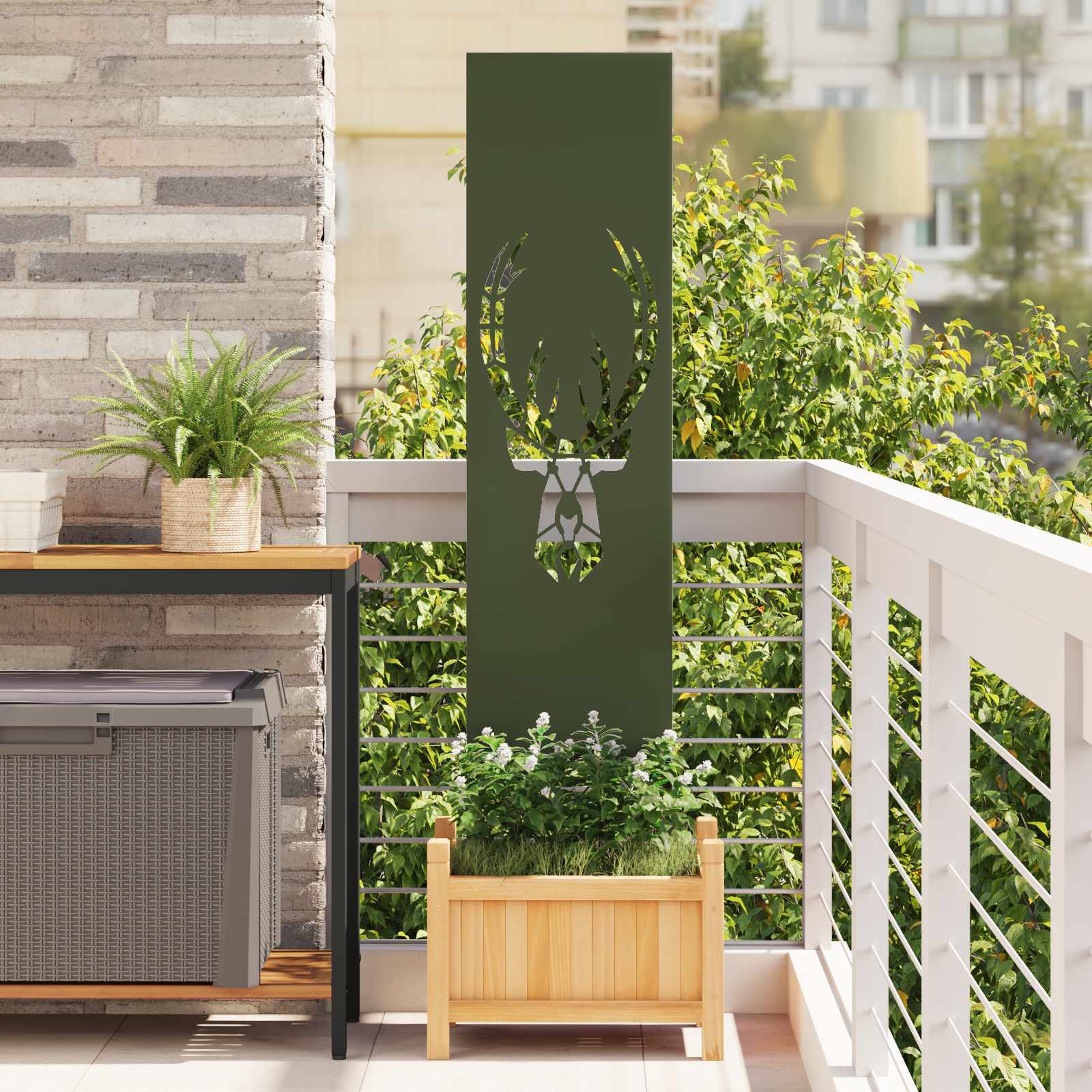 Écran De Confidentialité De Jardin Fretwork Argenté