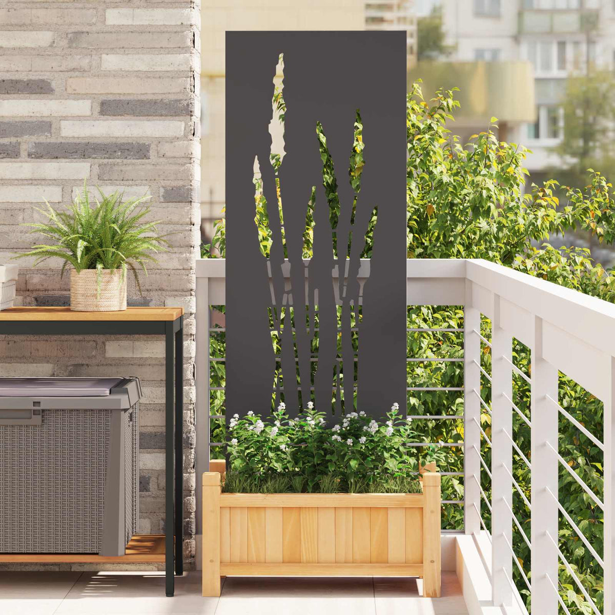Écran De Confidentialité De Jardin Fretwork Argenté