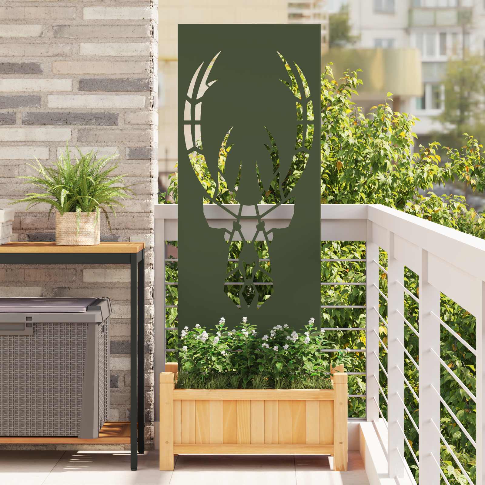 Écran De Confidentialité De Jardin Fretwork Argenté