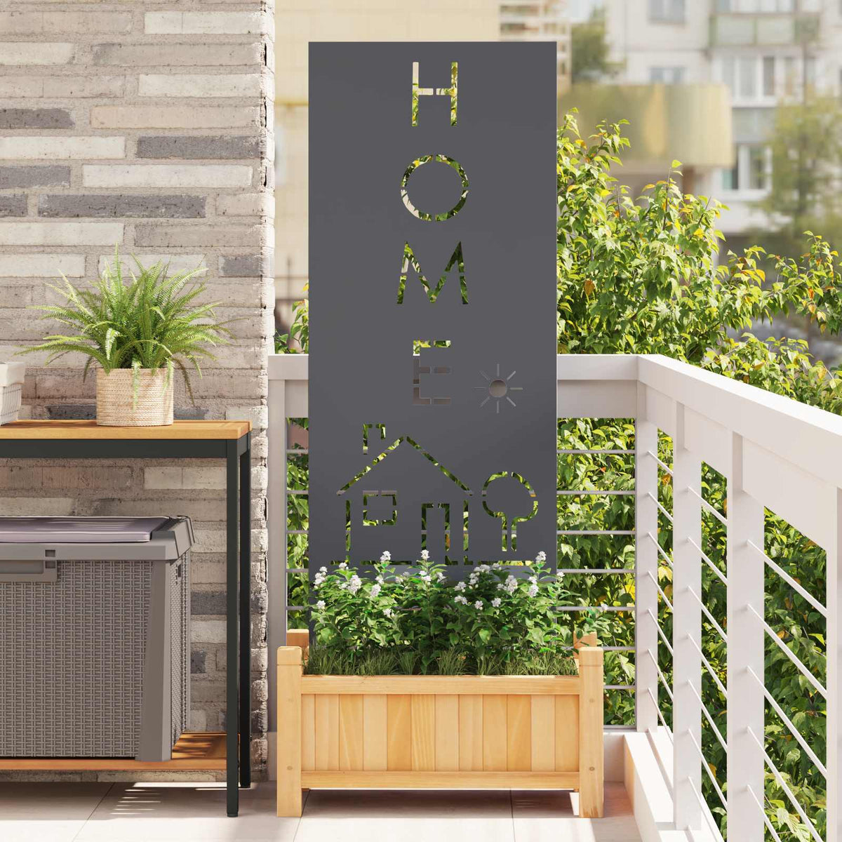 Écran De Confidentialité De Jardin Fretwork Argenté