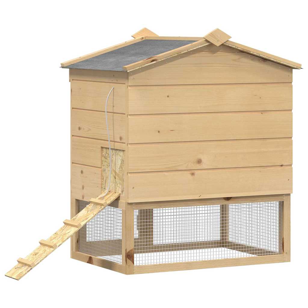 Poulailler Marron 75 X 60 X 89 Cm Bois De Pin Massif
